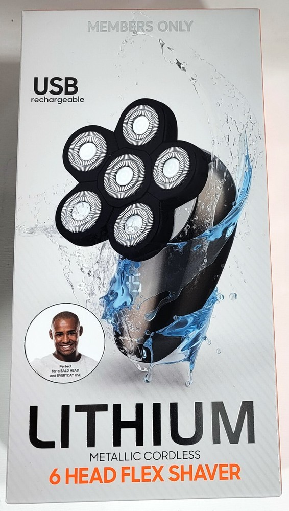 MEMBERS ONLY Cordless Lithium Metallic Cordless 6 Head Flex Shaver- Rechargeable-image