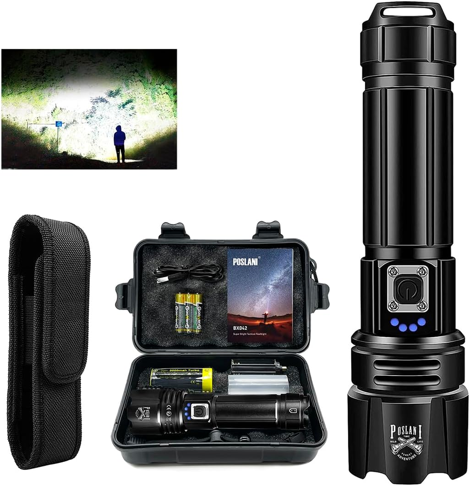Flashlights LED High Lumens Rechargeable,Brightest 950000 Lumens Flash Light, Hi
