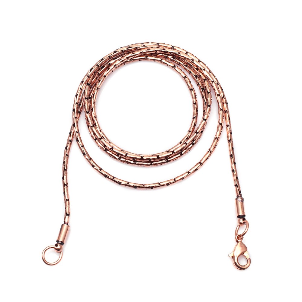Pure Copper Bead Chain 100% Oxidized Handmade Necklace Gift For Jewelry RJ-009