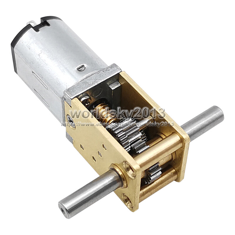 1x N20 DC3V 6V 12V Dual D-Shaft Full Metal Gearbox Speed Reduction Gear Motor-image