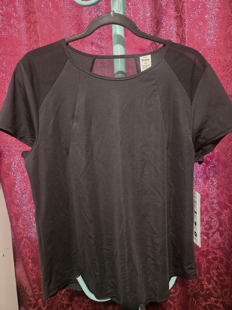 RBX Women's Activewear Black Top. Sz L. NWT.             #666