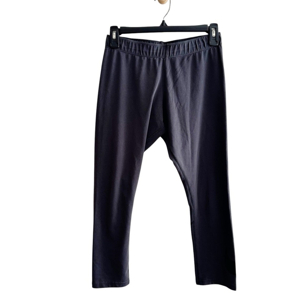Nike Cotton Blend Dark Grey 7/8 Leggings with Big Swoosh - Size M