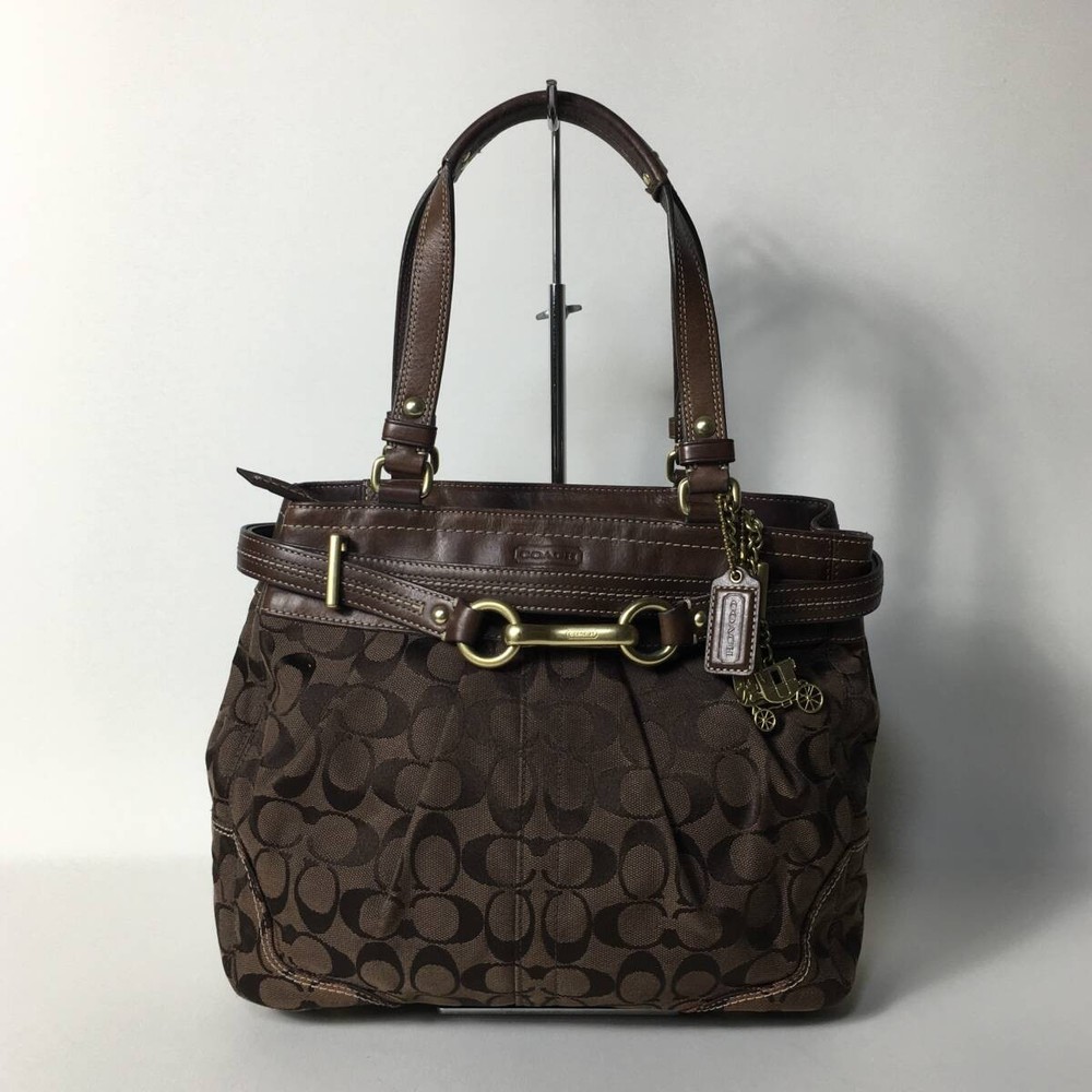 Coach Signature Dark Brown Handbag 75B202
