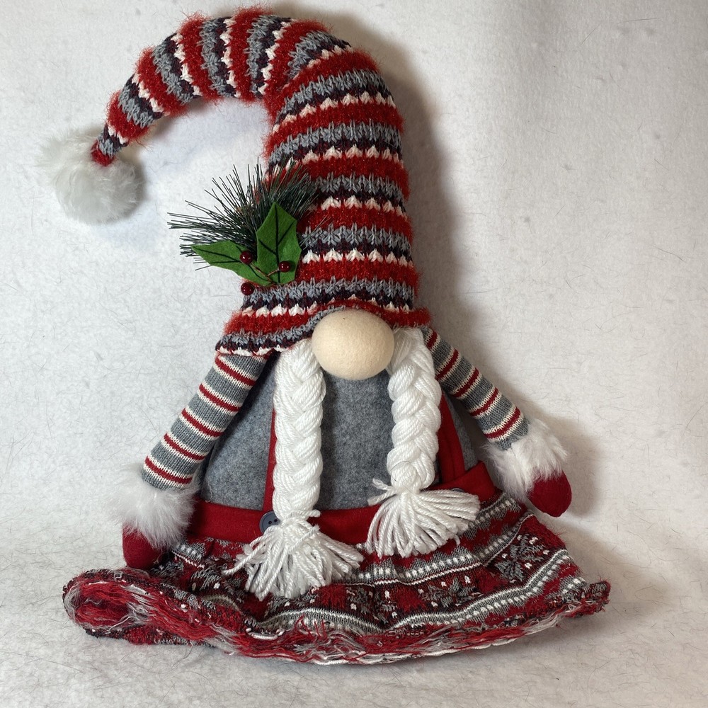 Unique Holiday Ohio Buckeyes Christmas Gnome Tree Topper Plush 19” Tall