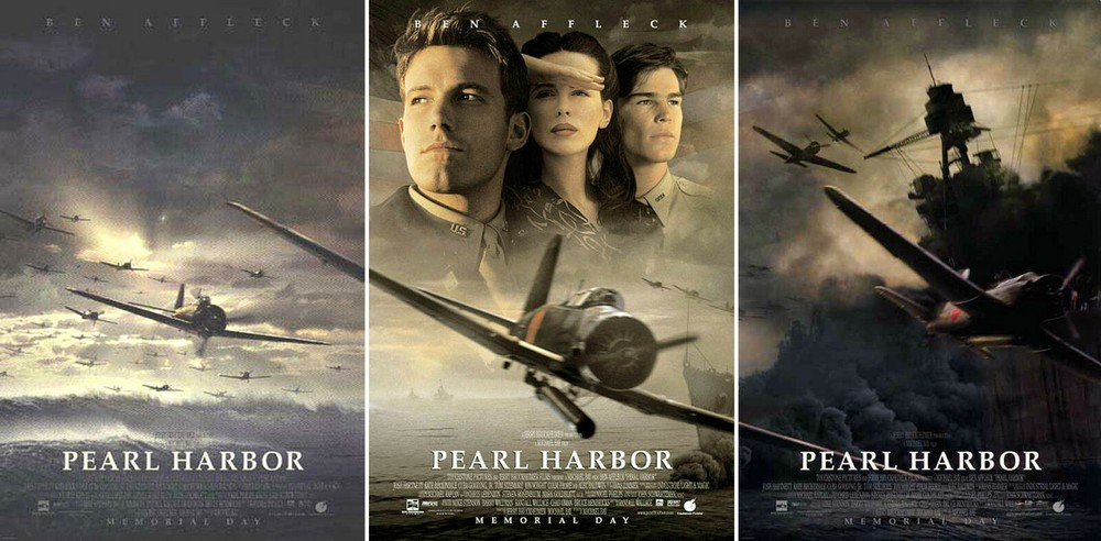 Pearl Harbor (2001) Set of 3 Movie Posters, Original, DS, Unused, NM, Rolled