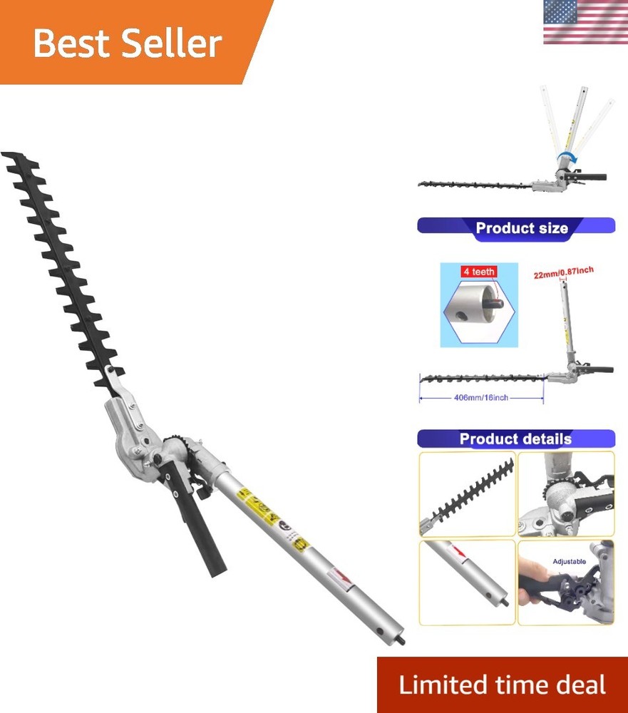 Durable 16 Inch Hedge Trimmer Attachment for PAS-225 & PAS-2620 Brushcutters