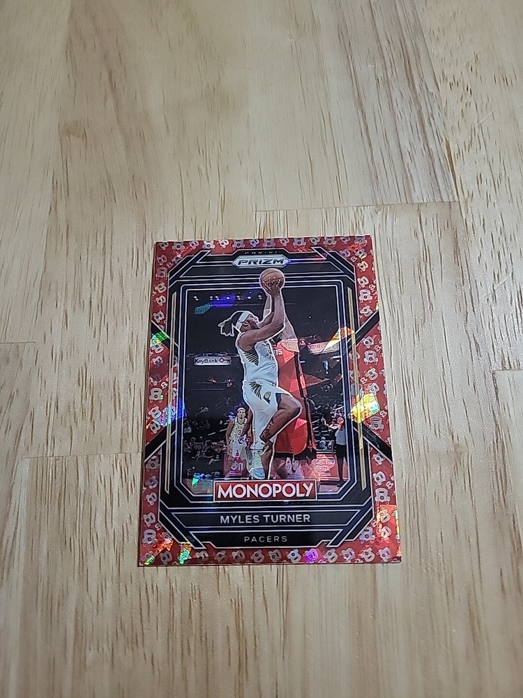 2022-23 Prizm Monopoly MYLES TURNER Free Parking Ice Prizm #35 Pacers SP