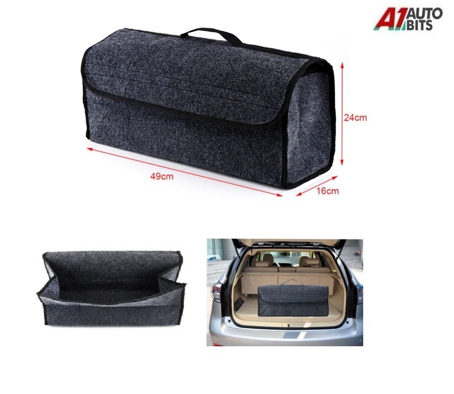 Car Boot Tidy Bag Storage Box Collapsible Trunk Organizer Travel Holder Black