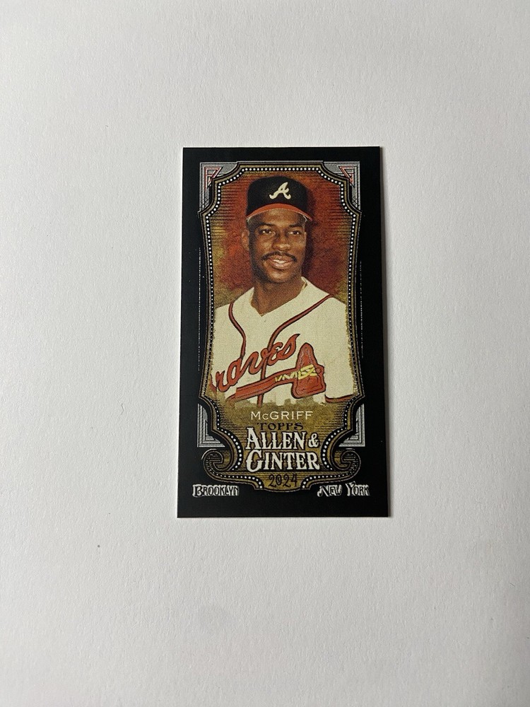 2024 Topps Allen & Ginter Fred McGriff Mini Black Border #323 Atlanta Braves