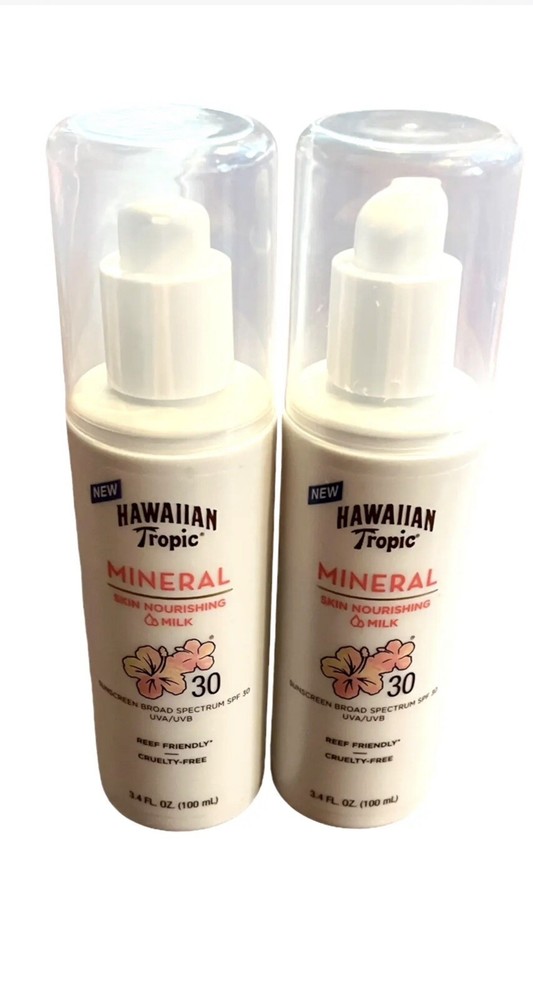 2X Hawaiian Tropic Mineral Skin Nourishing Milk Sunscreen