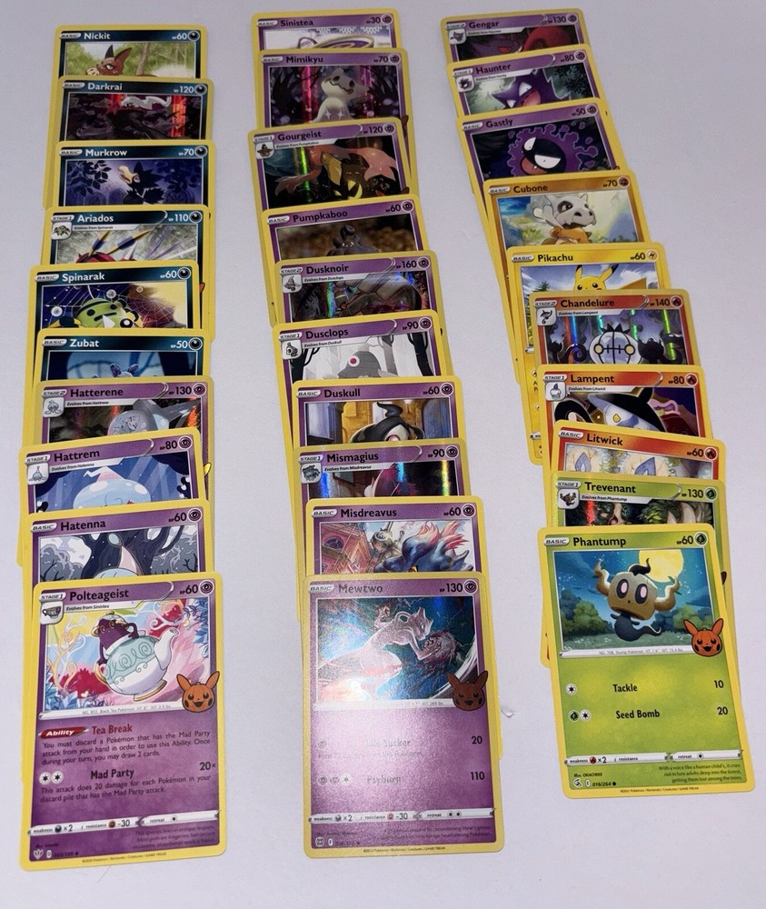 Pokemon TCG 2022 Halloween Trick or Trade BOOster Bundle Full 30-Card Set