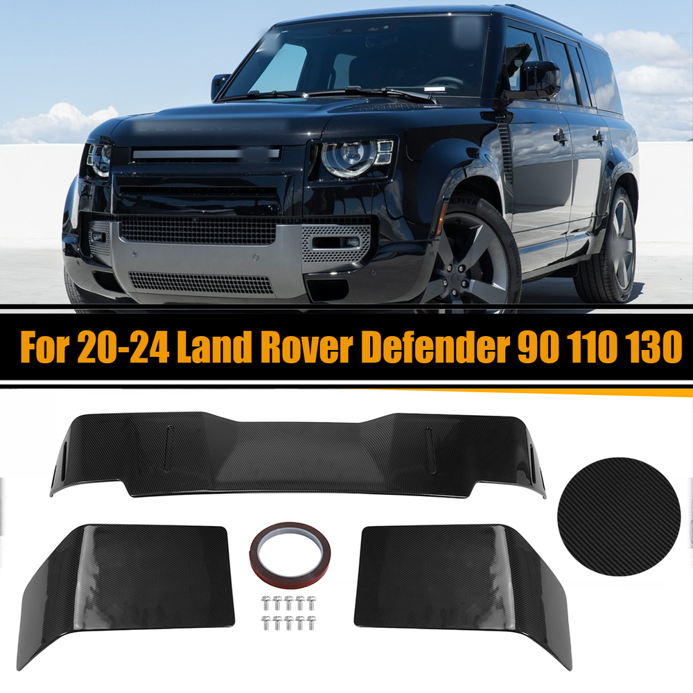 For 20-24 Land Rover Defender 90 130 Rear Trunk Spoiler Roof Wing Carbon Fiber