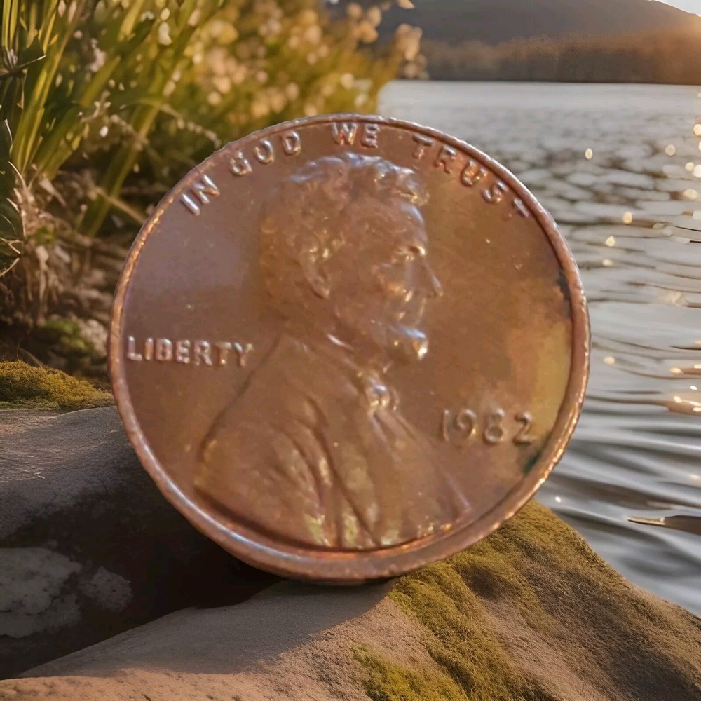 1982 Lincoln Memorial Penny Type 3 Off-Center Obverse with DDR Reverse Weighing 3.11g  