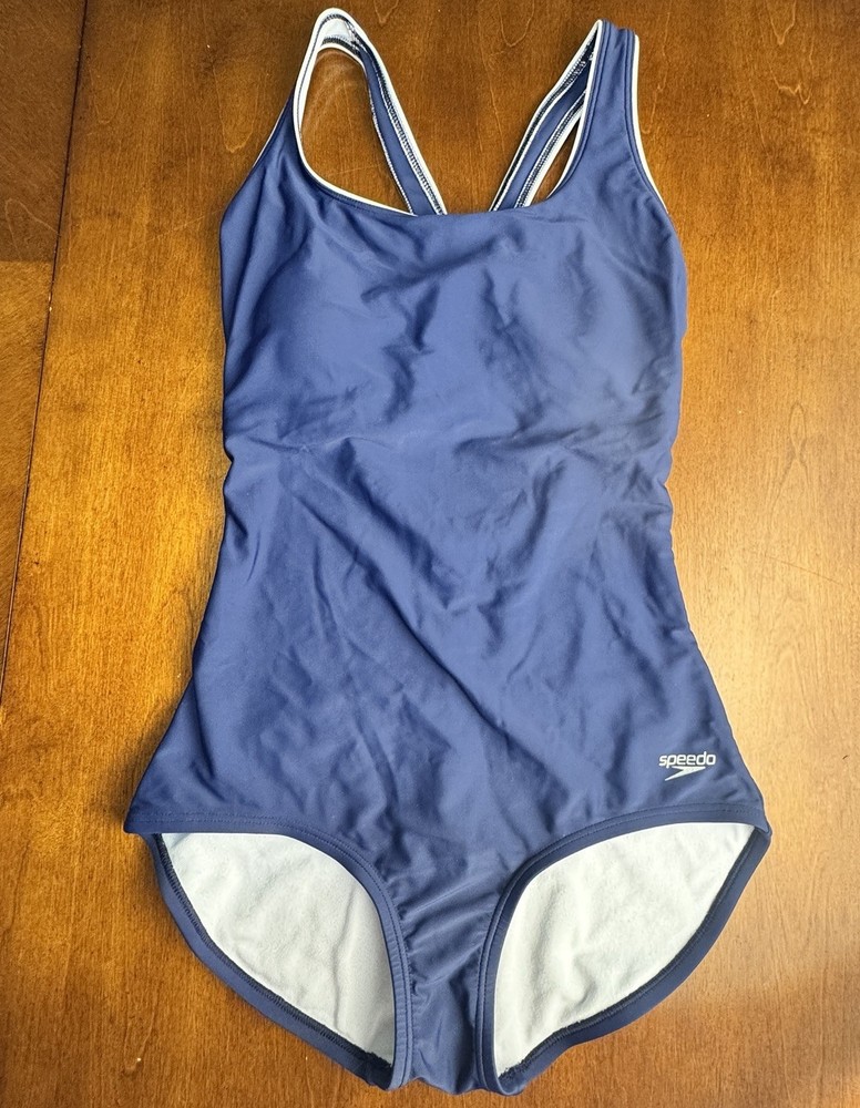 speedo swimsuit women size medium Navy Blue