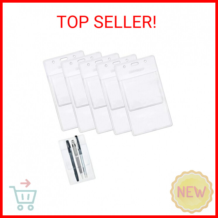 Heavy Duty 5-Pack Pocket Protectors for Shirts Lab Coats Pants - Multicolor by Wisdompro