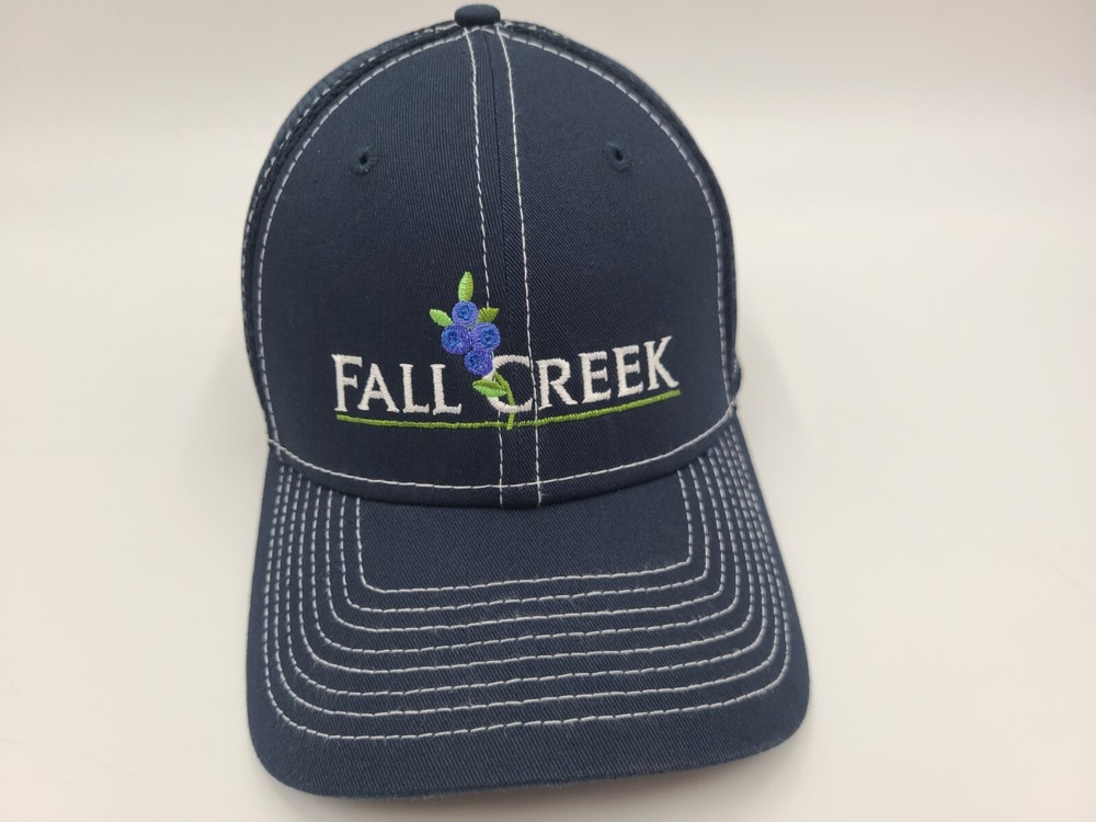 Fall Creek Blueberry Nursery New Era 39Thirty Mesh Flex Fitted M-L Hat Cap Blue