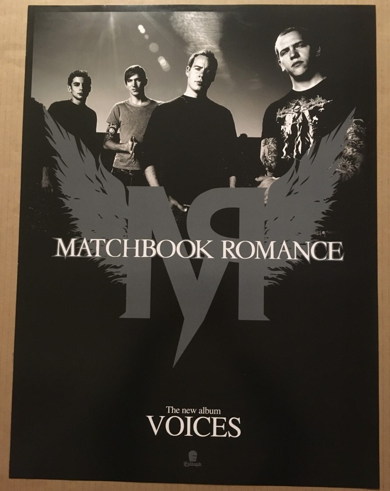 MATCHBOOK ROMANCE Rare VINTAGE 2006 PROMO POSTER for Voices CD 18x24 MINT USA