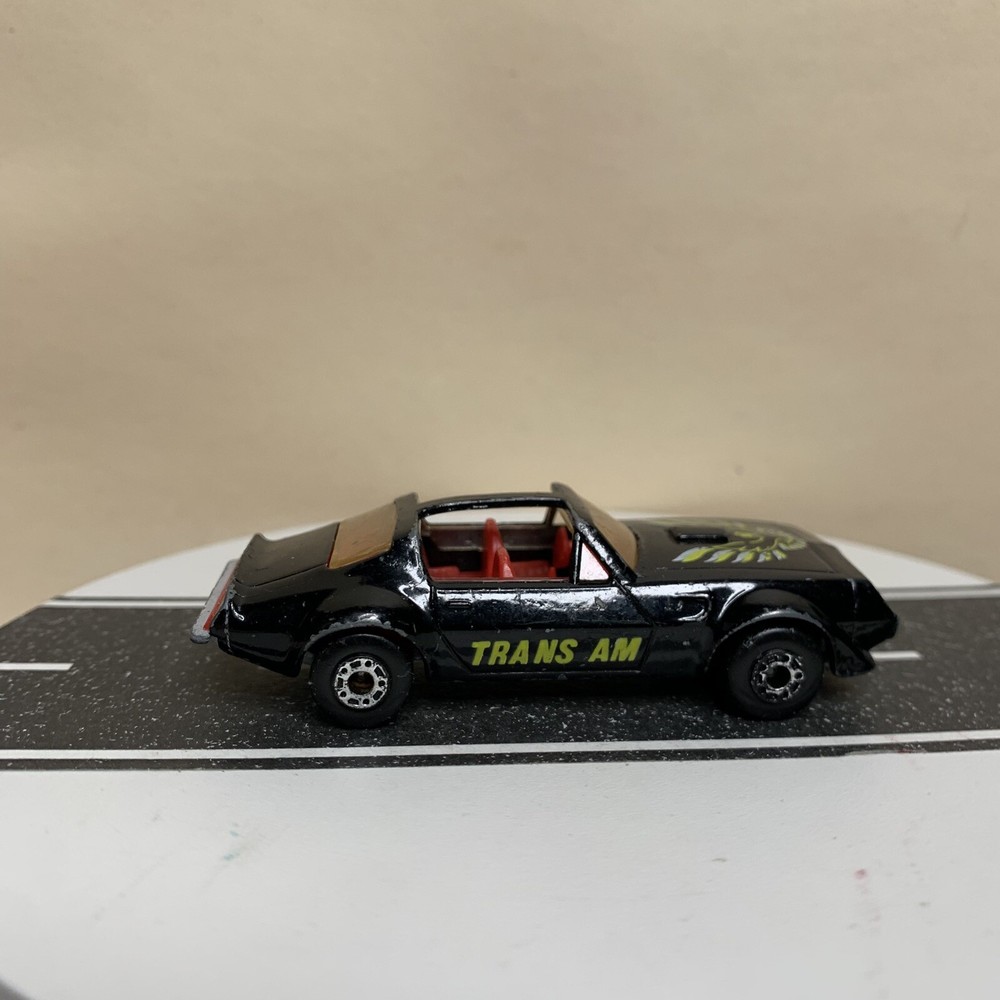 1982 Matchbox Superfast Pontiac Firebird Trans Am Black/Yellow w/Hood Logo VTG