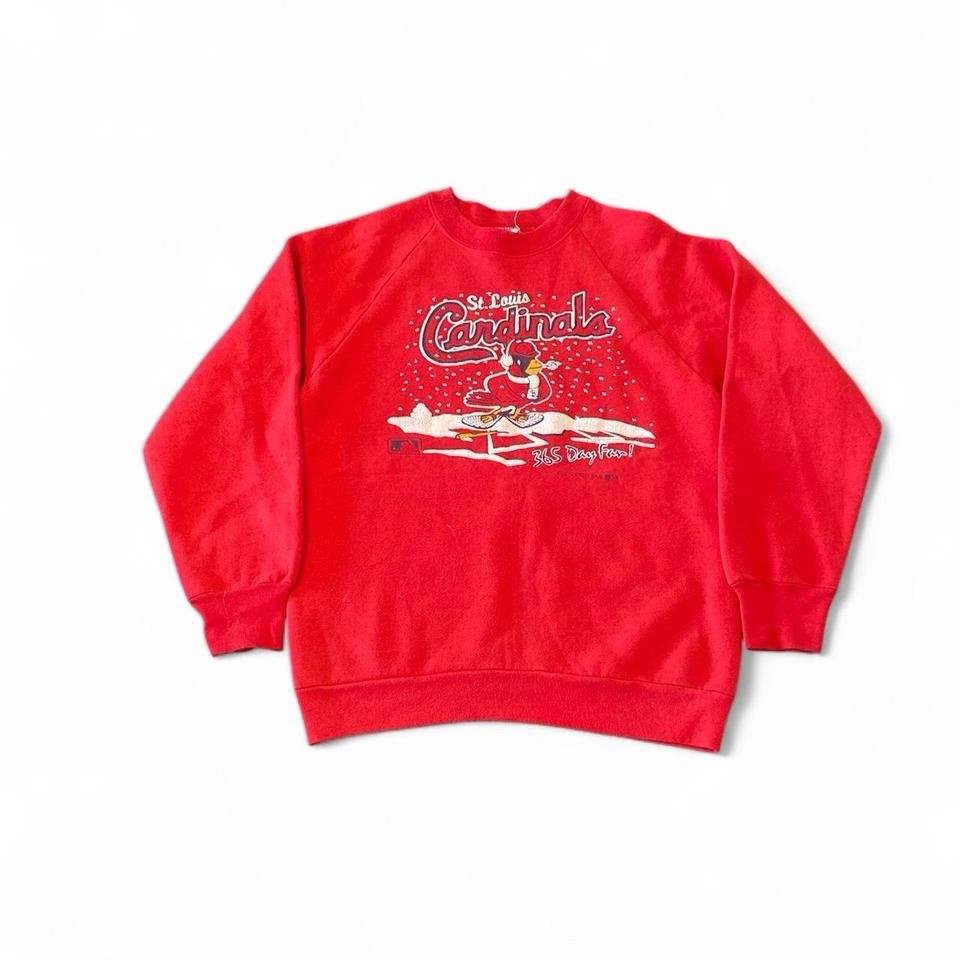 1987 Fruit of The Loom Winter St Louis Cardinals Crewneck Made In USA Size M VTG