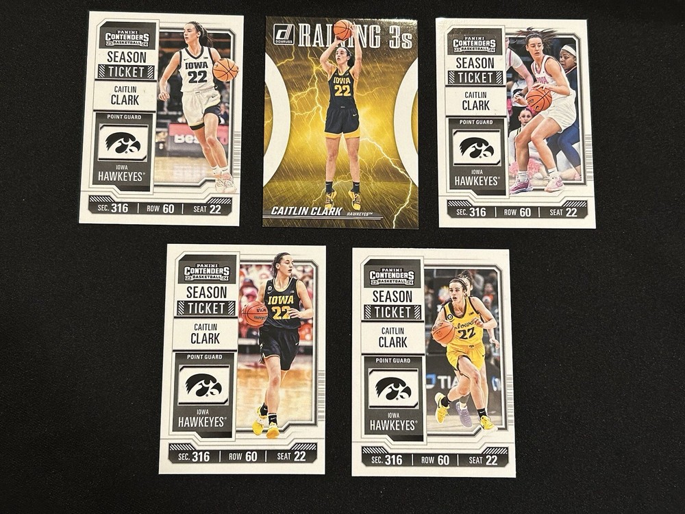 2024 Panini CC1 CC2 CC3 CC4 Season Ticket Caitlin Clark Collection Iowa Hawkeyes