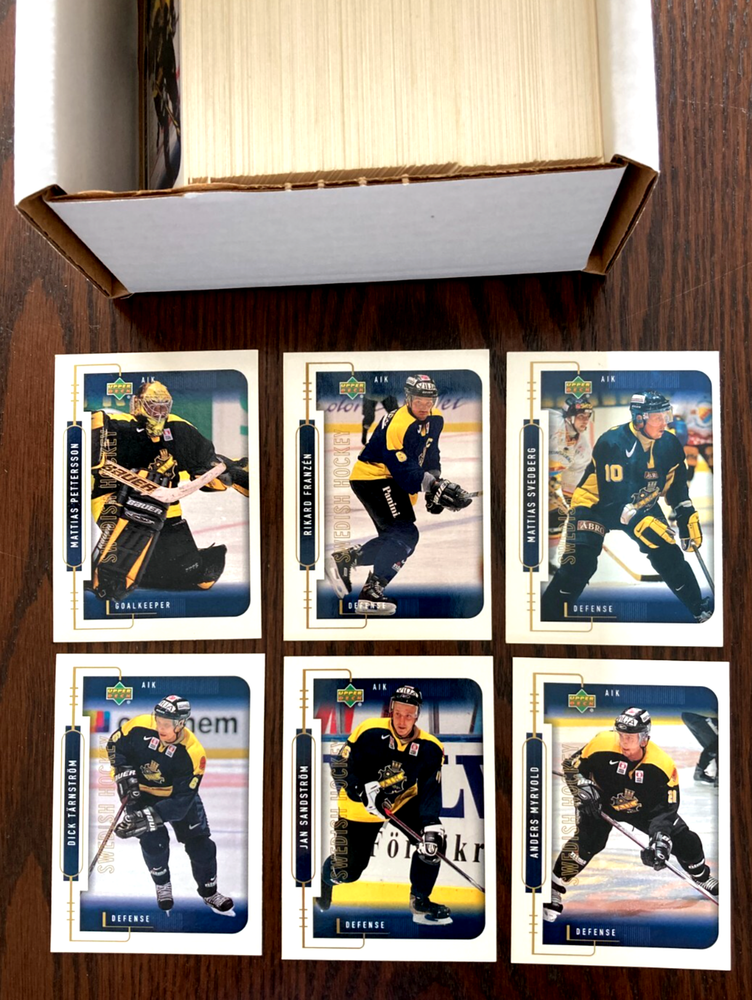 1999-00 Swedish Upper Deck Hockey Complete Set EUC Cards 1-220