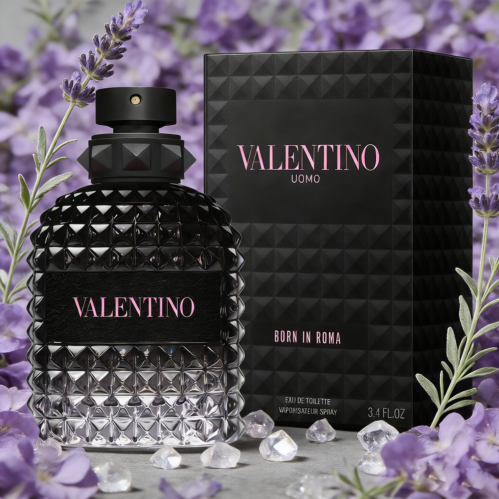 Uomo Born In Roma by Valentino 3.4 oz EDT Cologne 100ml Spray For Men New In Box