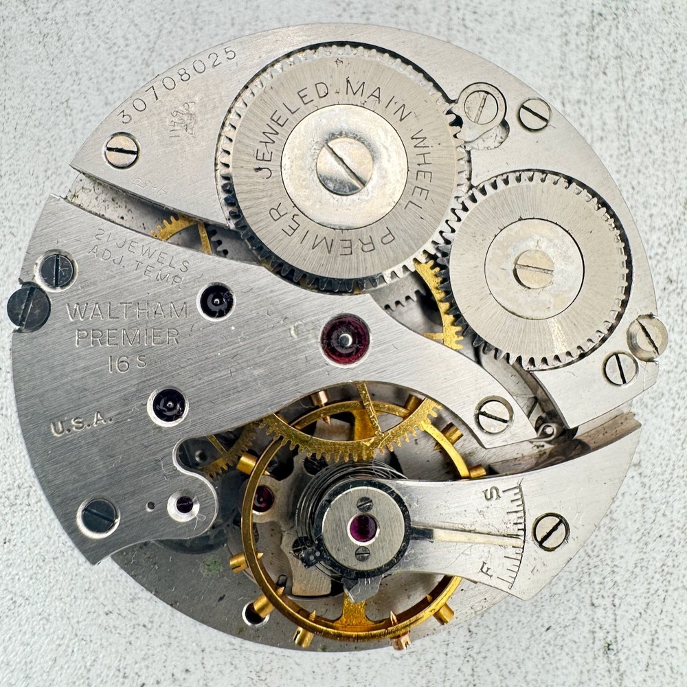 Antique 16s 1941 Waltham 21j Mechanical Pocket Watch Movement 1621 USA