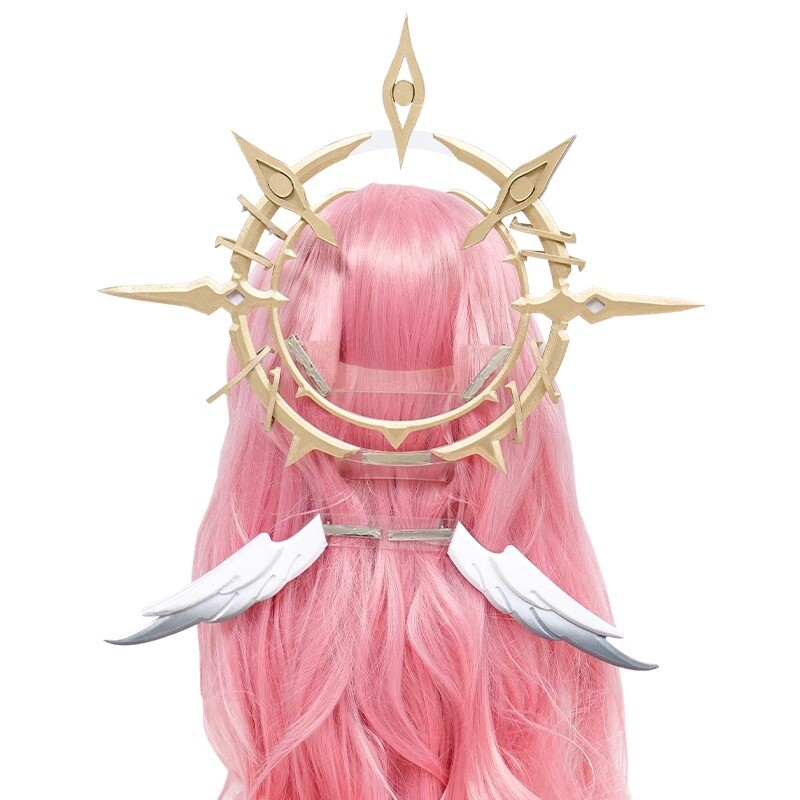 Honkai Star Rail Sunday Headgear Cosplay Props Angel Ring Hole Wing Ear Feather