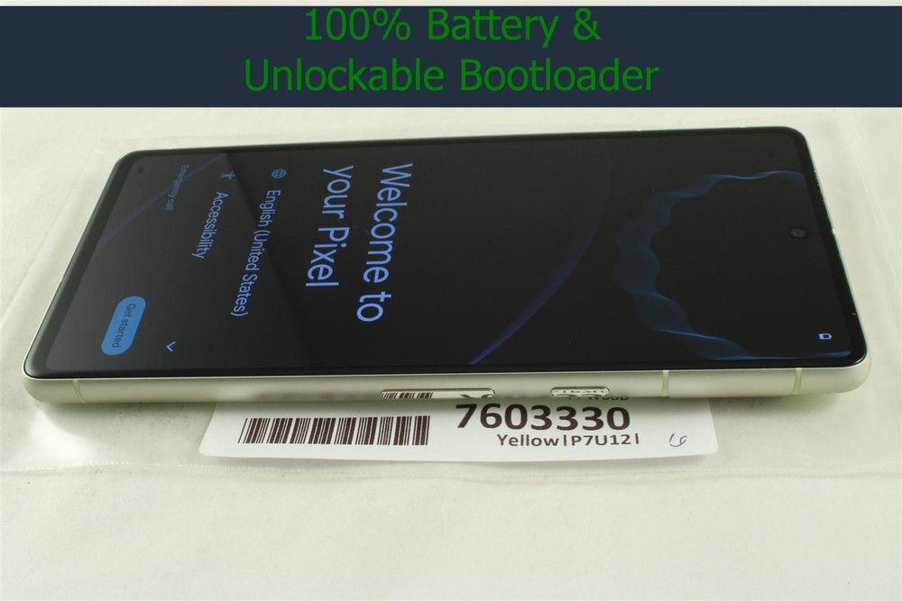 Google Pixel 7 Yellow Unlocked ATT TMobile Verizon Unlockable Bootloader 7603330