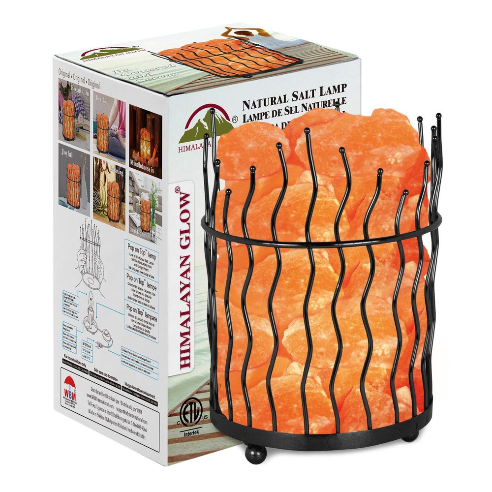 1332 Piller Salt Basket Lamp, Standard, Amber Glow