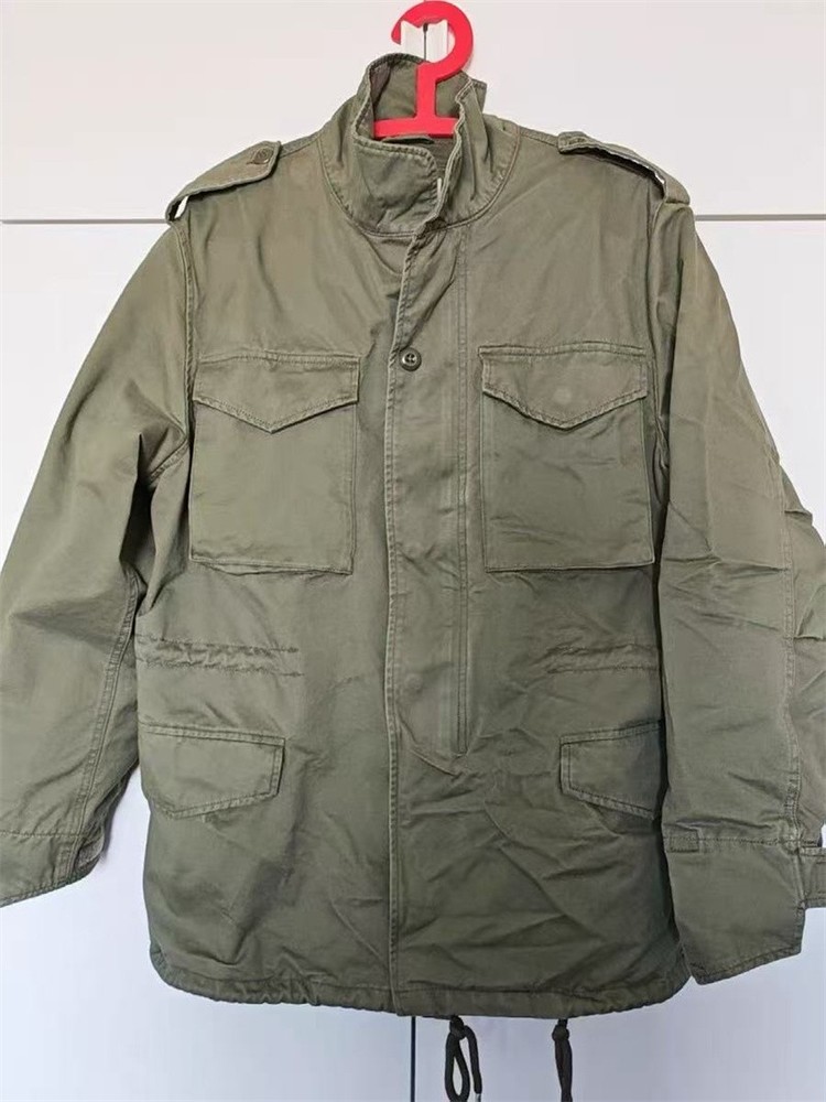 U.S. Vintage M65 Field Jacket Military Jacket Pockets Casual Work Green Coat Men