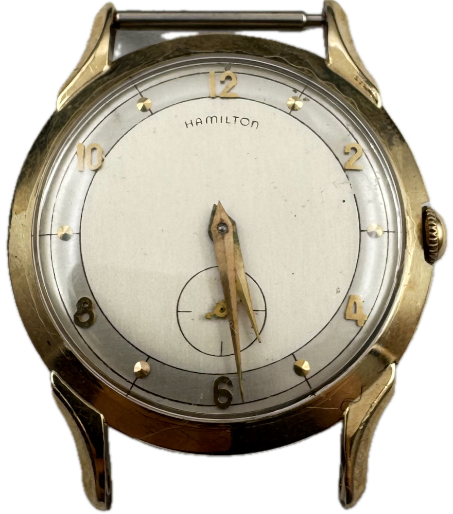 Vintage Hamilton Powell Men's Mechanical Wristwatch 730 USA Steel & 10k Gold Filled  