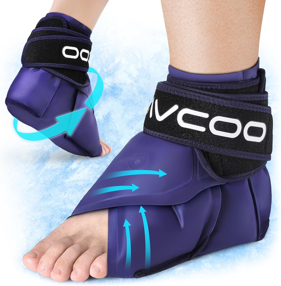 Reusable Gel Ankle Ice Pack Wrap for Swelling and Foot Pain Relief