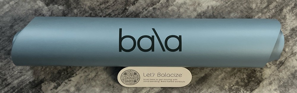 Bala Wavy Non Slip Sea Blue Yoga Mat for Home Gym Workouts