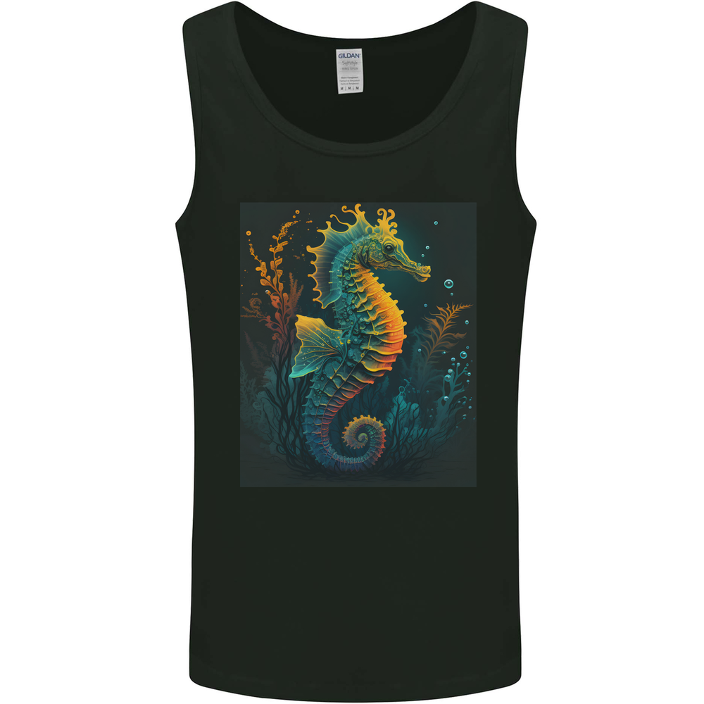 A Colourful Seahorse Mens Vest Tank Top