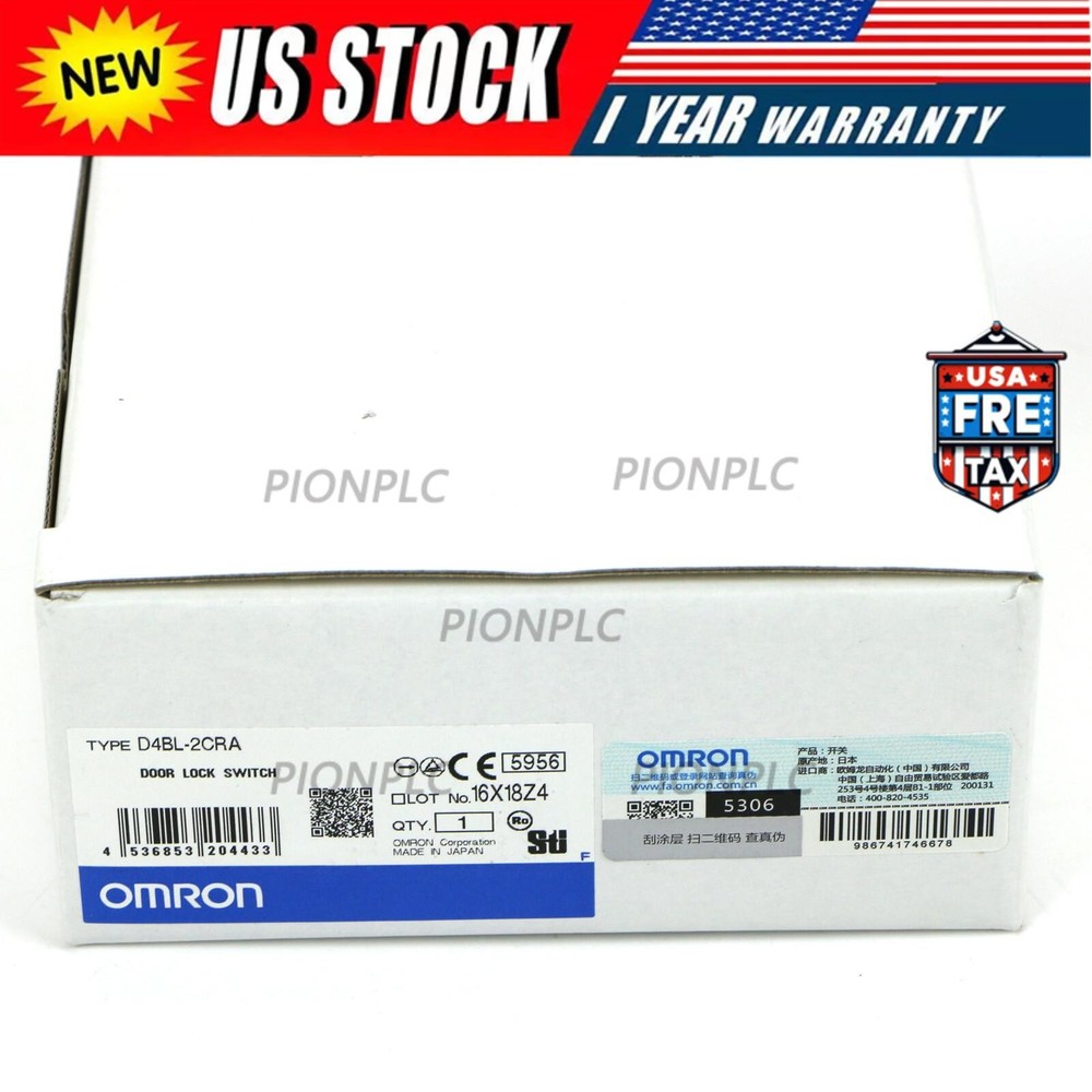 New In Box OMRON D4BL-2CRA Guard Lock Safety-door Switch