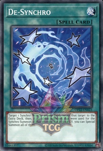 De-Synchro OP22-EN023 Ultra Rare Yugioh Card