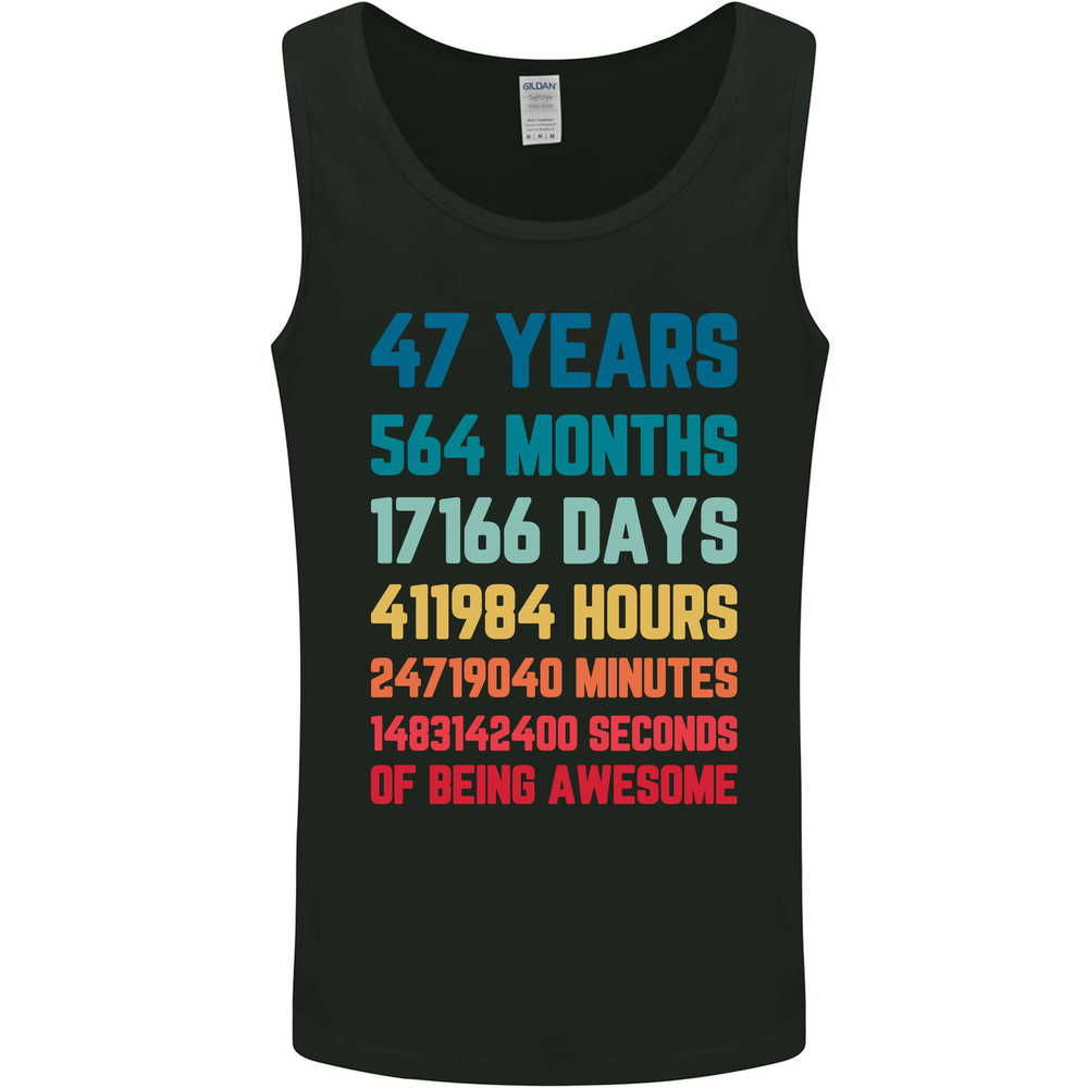 47th Birthday 47 Year Old Mens Vest Tank Top