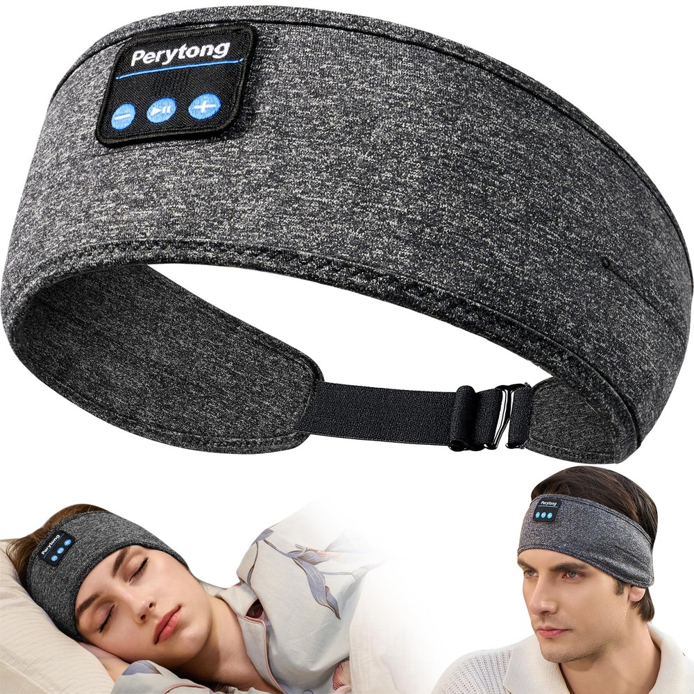 Adjustable Bluetooth Sleep Headband with Wireless Earbuds for Comfortable Rest