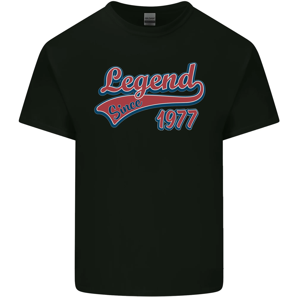 Legend Since 47th Birthday 1977 Mens Cotton T-Shirt Tee Top