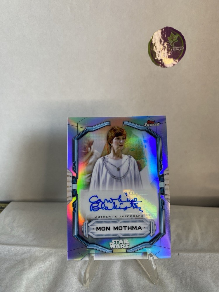 Star Wars 2022 Topps Finest Silver Refractor Auto Caroline Blakiston Mon Mothma