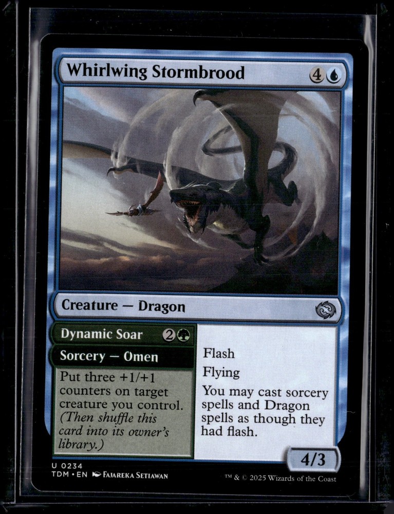 Whirlwing Stormbrood - 234 - TDM - NM - MTG Magic the Gathering