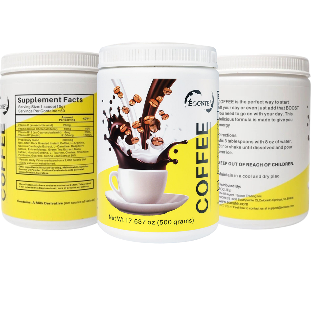 3PCS Organic L-Carnitine Coffee – Energy & Fat Burn Support, 30 Servings
