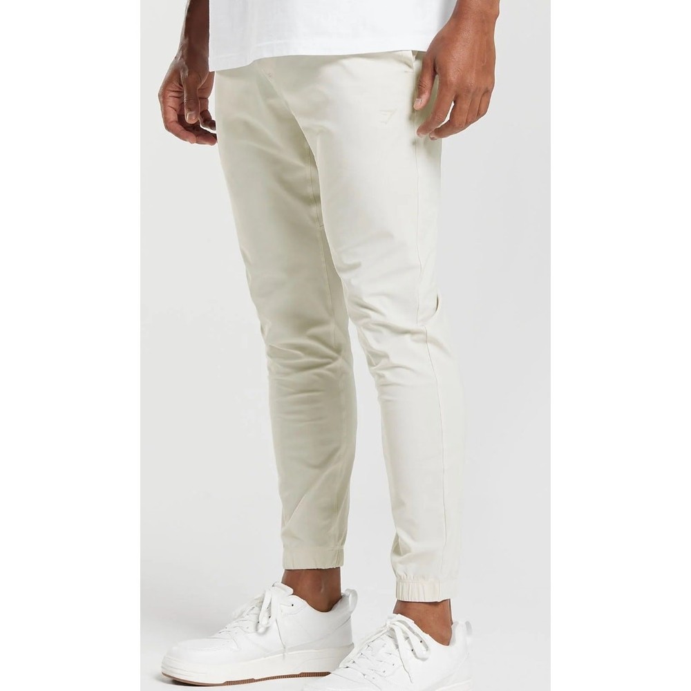 Gymshark Mens Studio Jogger Cream Large Gym Workout Pants