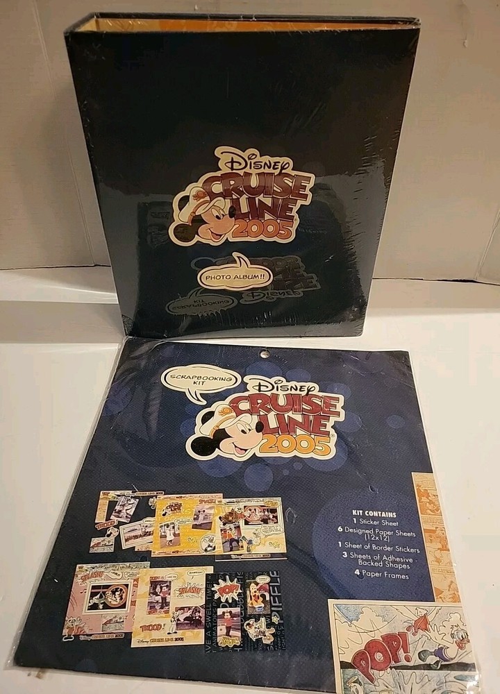 2005 Disney Mickey Cruise Line Photo Album & Scrapbooking Kit Brand New Sealed