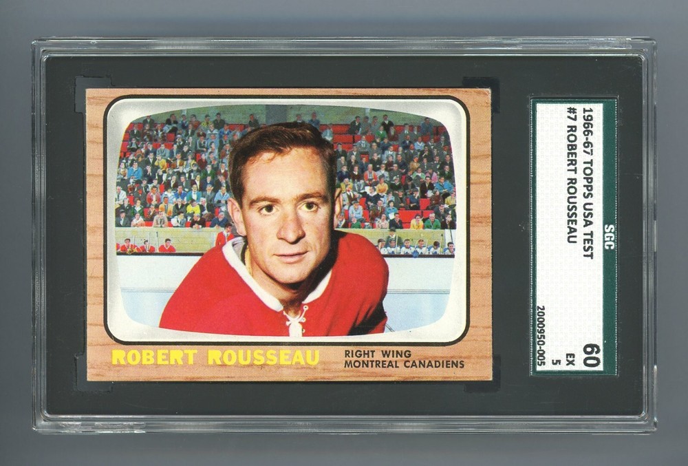 1966 Topps USA Test #7 Robert Rousseau SGC 5 EX Hockey Card 2000950-005