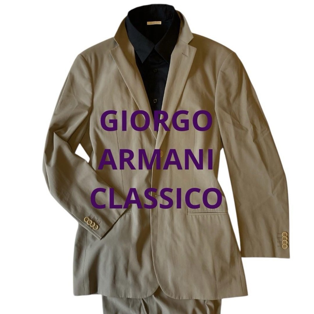 Giorgio Armani Classico Brogo 21 Blue Tag Suit Set Preowned