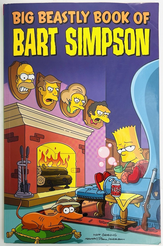 Big Beastly Book of Bart Simpson TPB Signed Remarques Groening & Morrison RARE