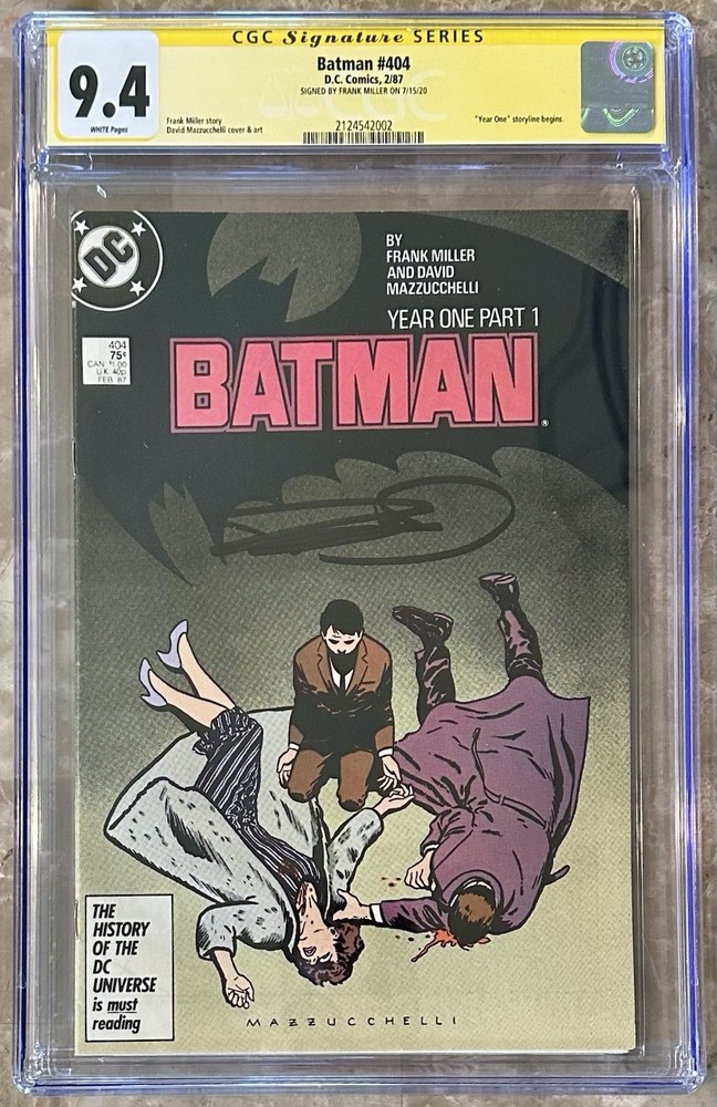 Batman 404 (DC Comics, 1987) CGC 9.4 SS Signed by Frank Miller 