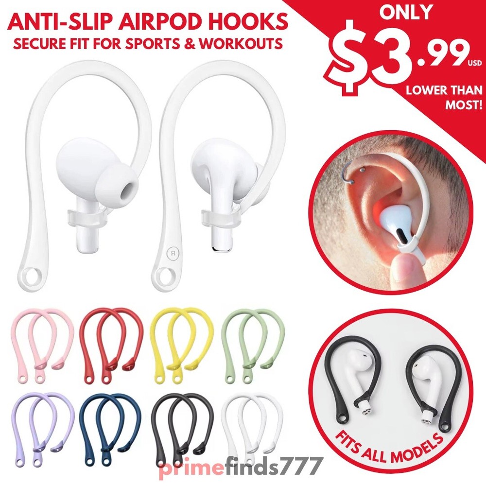 Silicone Sports Anti-lost Ear Hook For AirPods 1 2 3 4 Pro Strap Earhook Holder